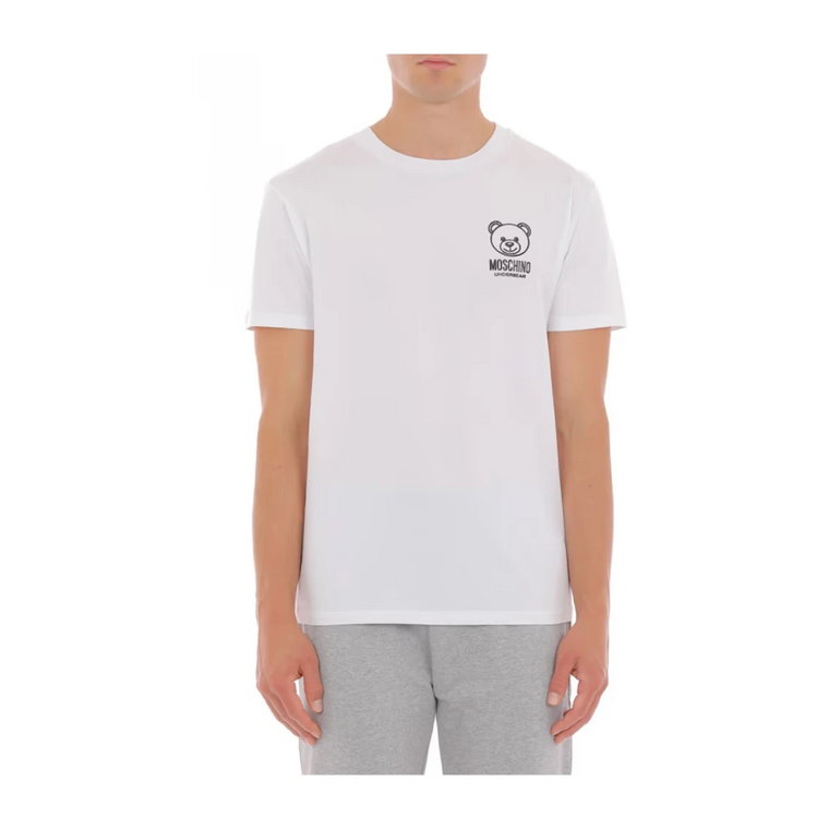 Biały zestaw T-shirt i Polo Love Moschino