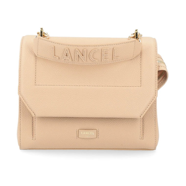 Ninon M Flap Bag w kolorze Cappuccino z skóry Lancel