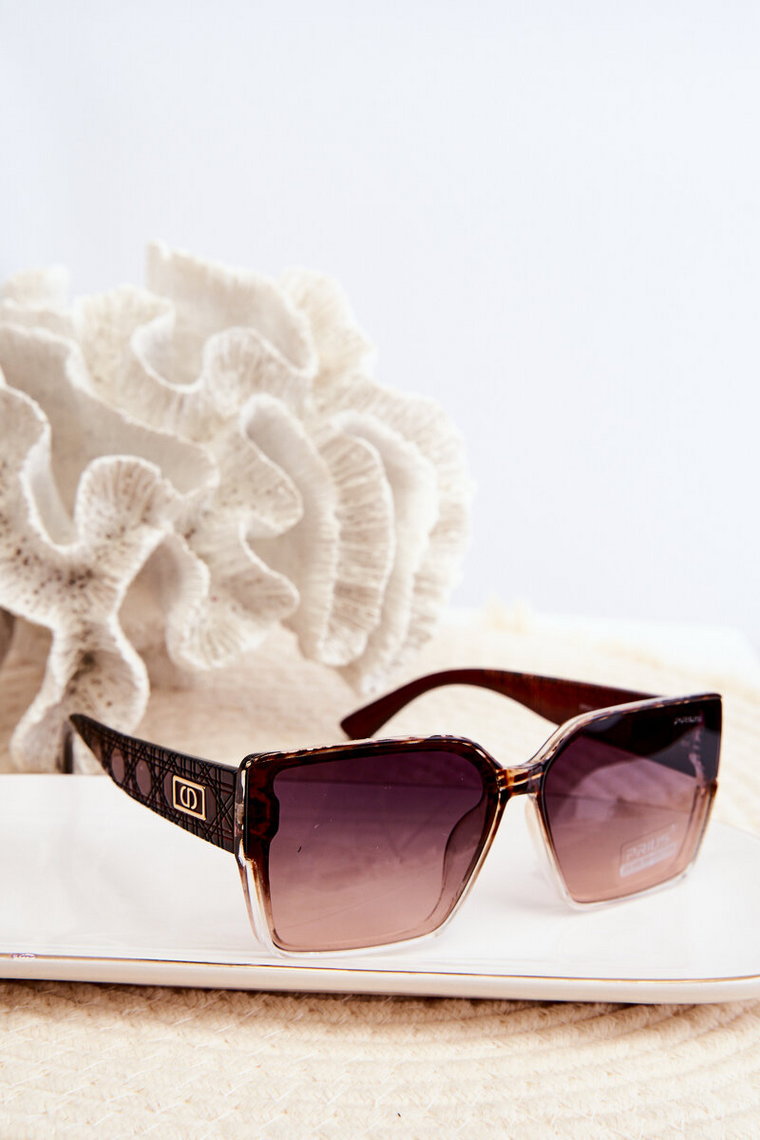 Okulary Przeciwsłoneczne Damskie UV400 Brązowe