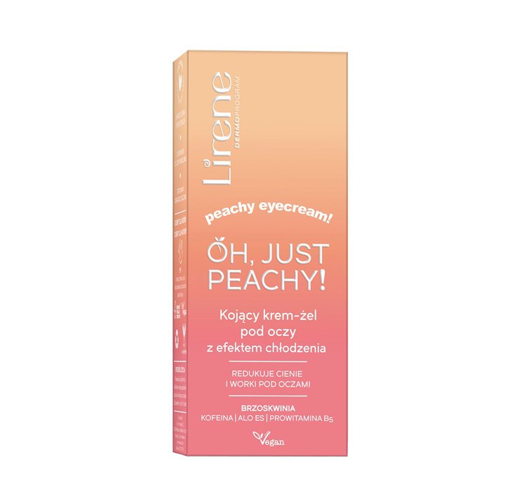 LIRENE OH JUST PEACHY KOJĄCY KREM-ŻEL POD OCZY Z EFEKTEM CHŁODZENIA 15ML