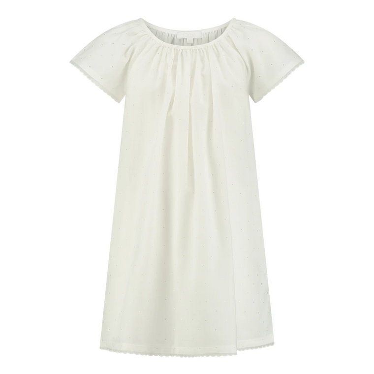 Biała Sukienka dla Dziewczynek - Wysokiej Jakości Materiał Chloé
