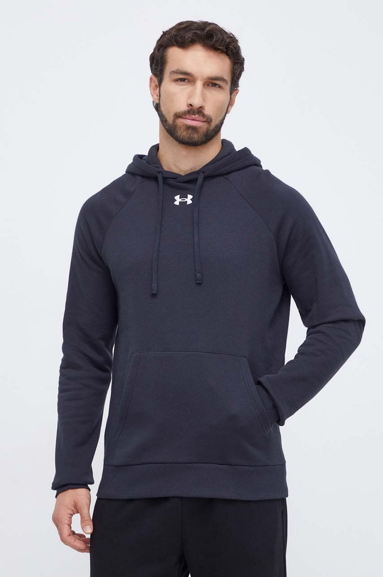 Under Armour bluza męska kolor czarny z kapturem gładka 1379757