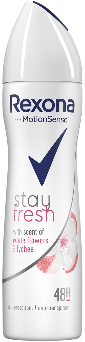 Rexona, Stay Fresh White Flowers & Lychee, dezodorant w spray'u, 150 ml