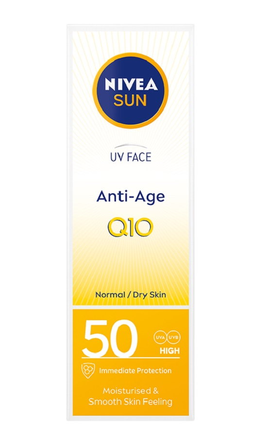 NIVEA Sun Przeciwzmarszczkowy krem do twarzy z filtrami UV SPF 50 50ml    sezon 2019