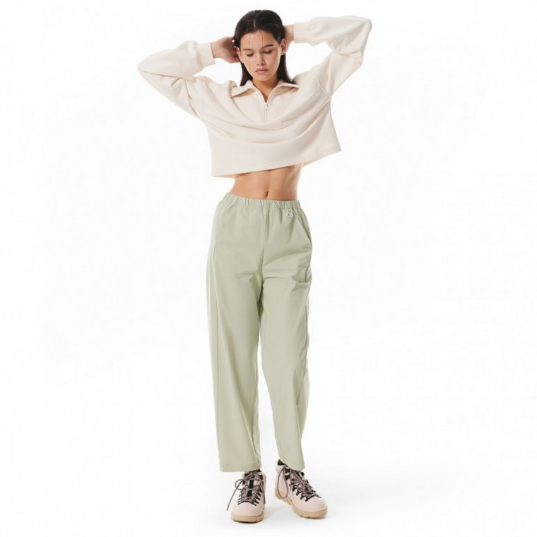 Damskie spodnie casual Champion Rochester Wide Leg Pants - zielone