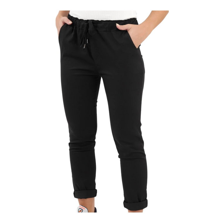 Czarne Spodnie Slim-Fit 2-Biz