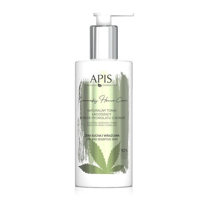 APIS Cannabis Home Care naturalny tonik łagodzący na bazie hydrolatu z konopi 300ml