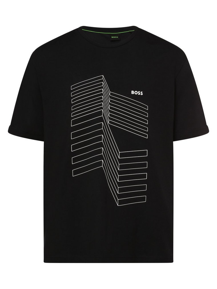 BOSS Green - T-shirt męski  Tee 6, niebieski