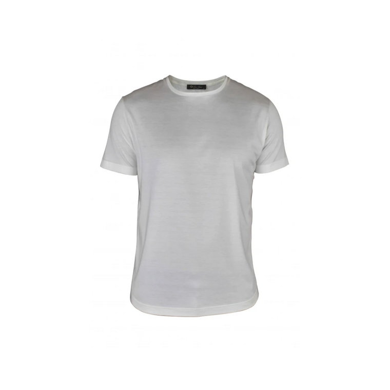 Luksusowy T-shirt z jedwabnym dodatkiem dla mężczyzn Loro Piana