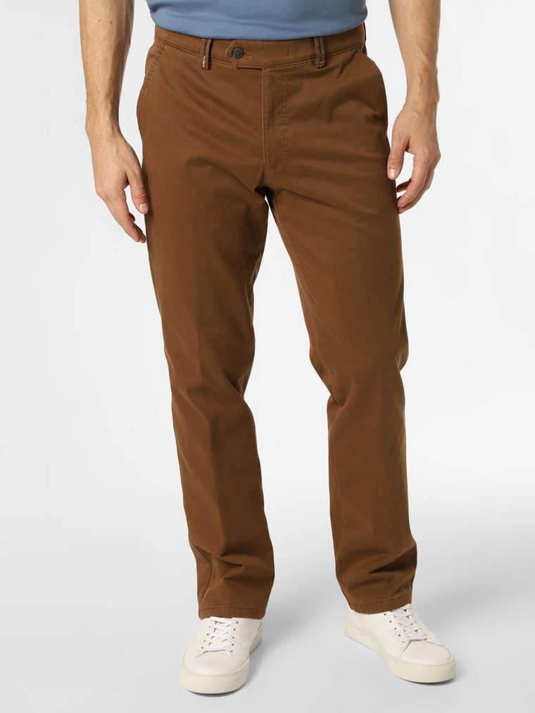 Van Graaf - Spodnie męskie  Brady, brązowy|zielony