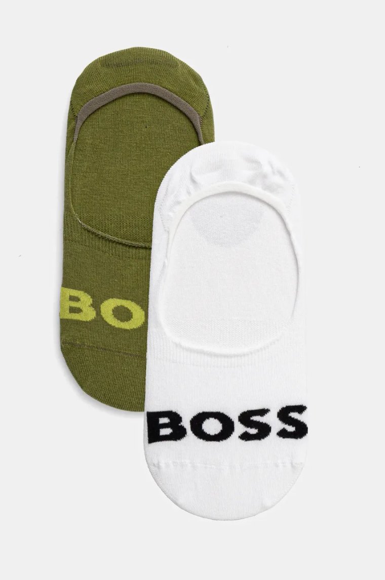 BOSS skarpetki 2-pack męskie kolor zielony 50516402