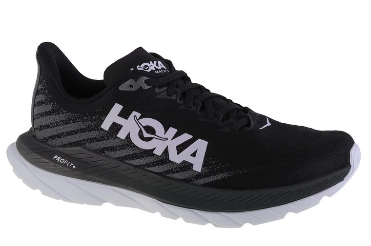 Hoka M Mach 5 1127893-BCSTL, Męskie, Czarne, buty do biegania, tkanina, rozmiar: 43 1/3