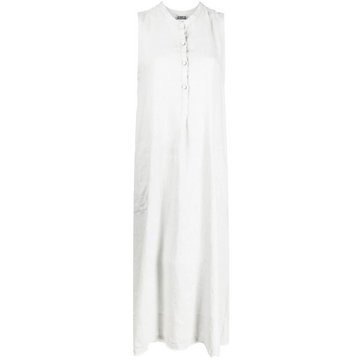 Kristensen Du Nord, Maxi Linen Dress Biały, female,