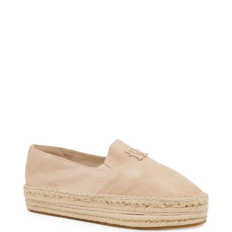 Tommy Hilfiger Espadryle TH SUEDE FLATFORM | z dodatkiem skóry