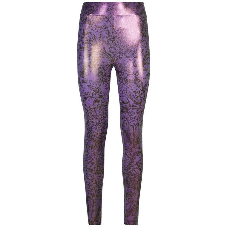 Legginsy Fioletowe Aw24 Just Cavalli