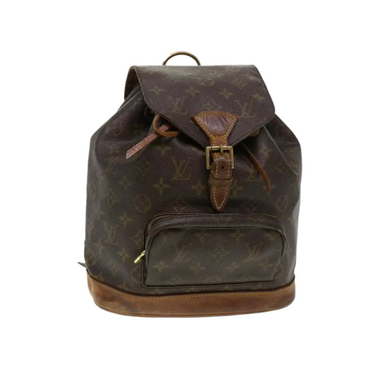 Czarna torba Montsouris z nylonu Louis Vuitton Vintage