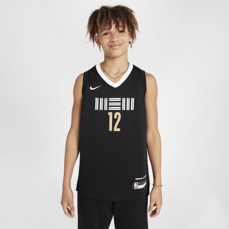 Koszulka dla dużych dzieci Nike Dri-FIT NBA Swingman Ja Morant Memphis Grizzlies City Edition 2023/24 - Czerń