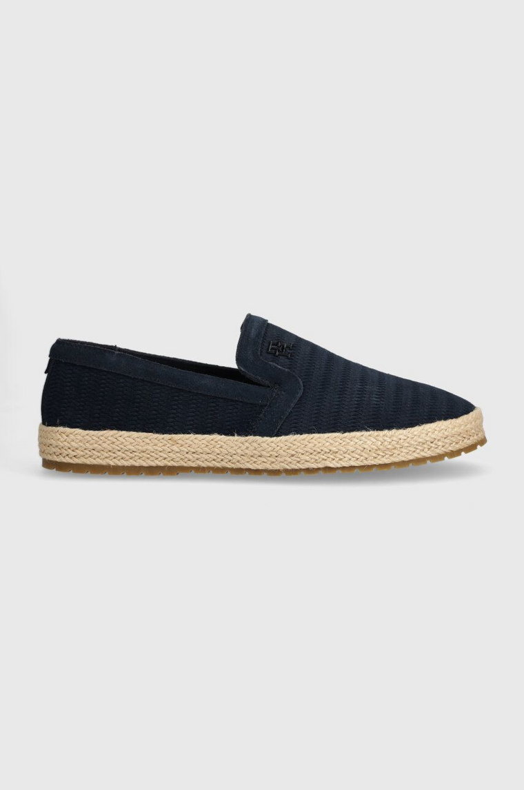 Tommy Hilfiger espadryle zamszowe TH ESAPDRILLE CLASSIC SUEDE kolor granatowy FM0FM04984