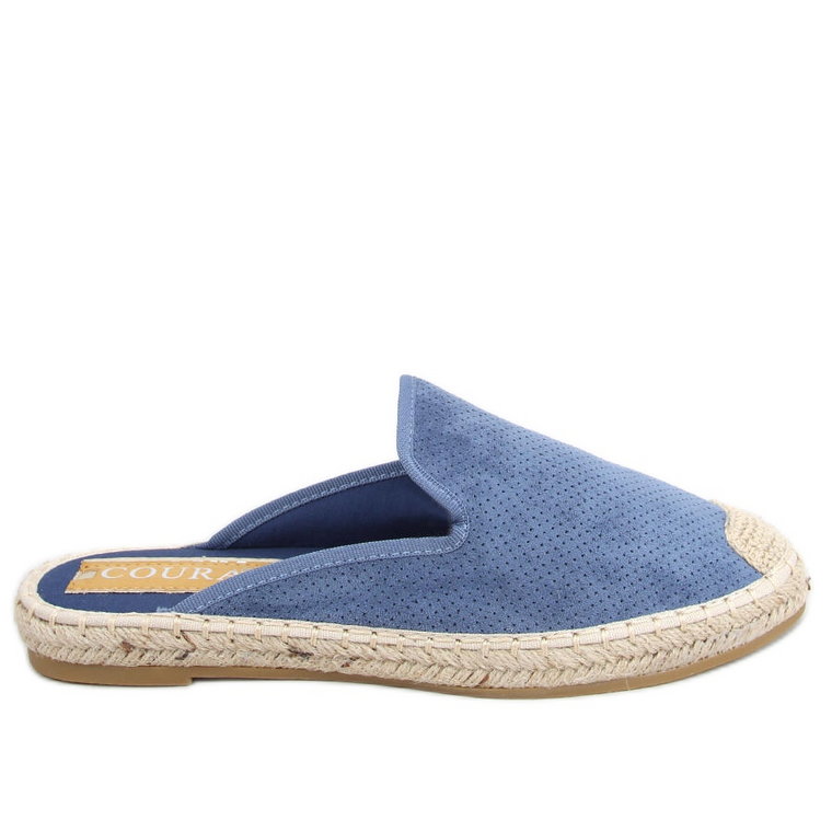 Klapki damskie espadryleCARMEN Blue niebieskie