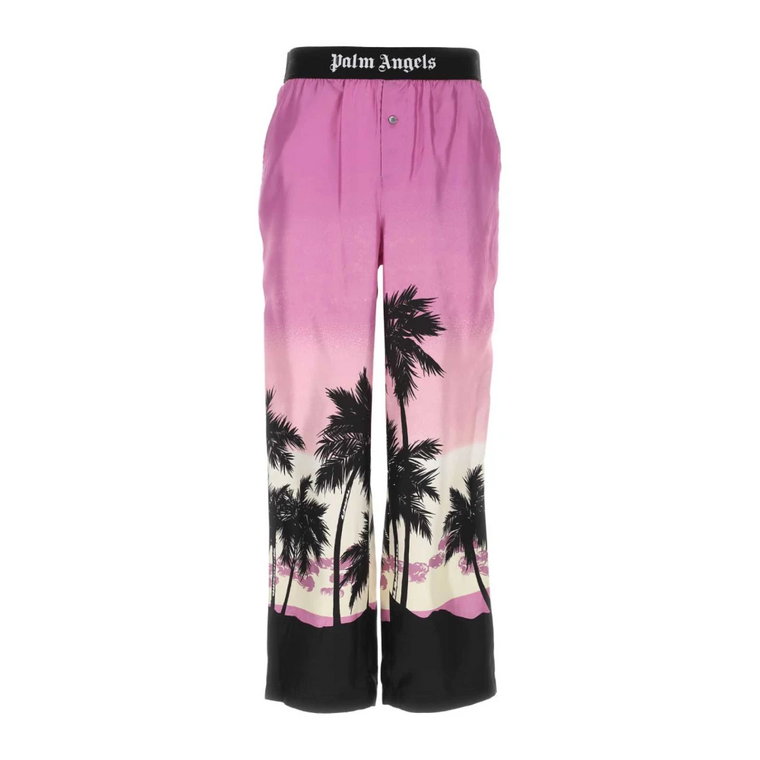 Jedwabne Spodnie Pijama Palm Angels