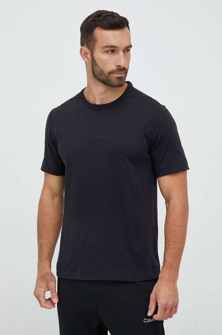 Calvin Klein Performance t-shirt męski kolor czarny melanżowy