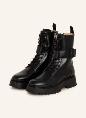 Allsaints Botki Sznurowane Onyx schwarz