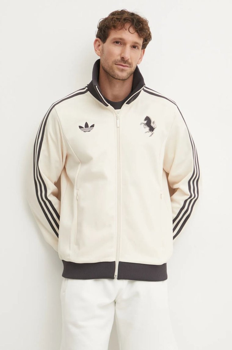 adidas Originals bluza Juventus męska kolor beżowy wzorzysta IY0049