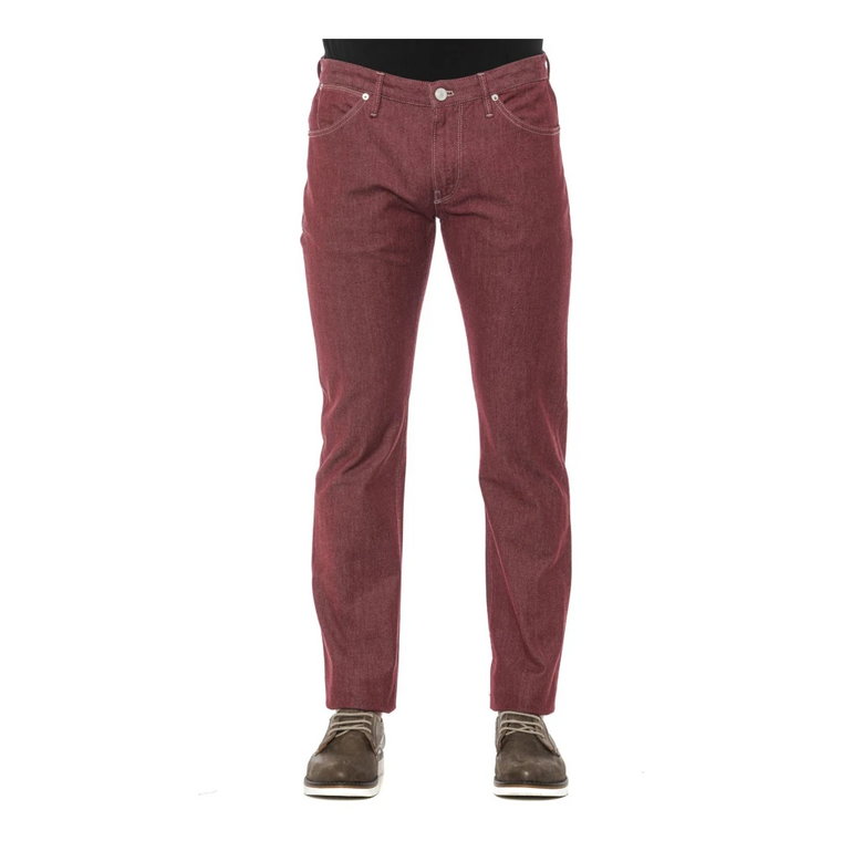Burgundy Cotton Jeans & Pant PT Torino