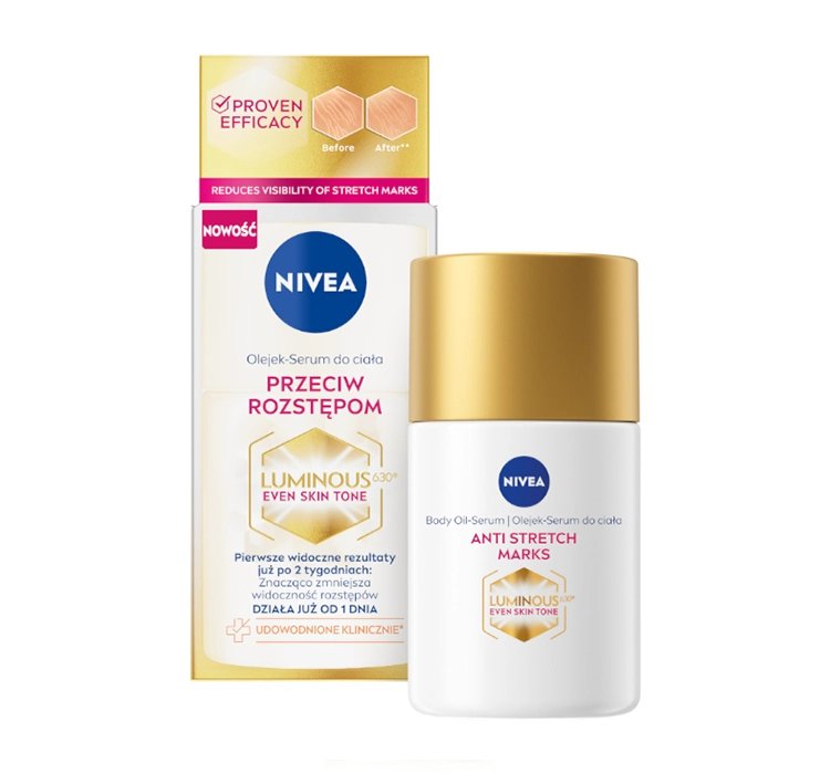 NIVEA LUMINOUS630 OLEJEK-SERUM DO CIAŁA PRZECIW ROZSTĘPOM 100ML