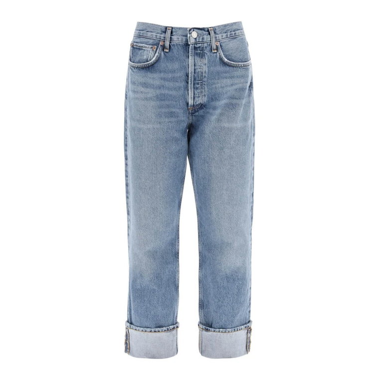 Straight Low Rise Cropped Jeans Agolde