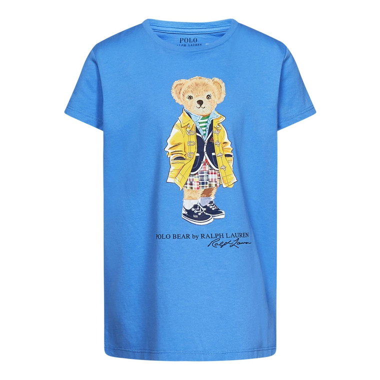 Niebieska koszulka Polo Bear z nadrukiem Polo Ralph Lauren