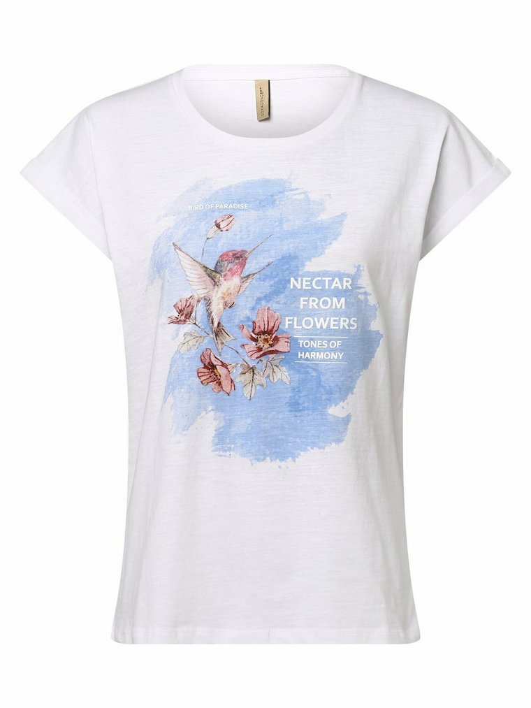 soyaconcept - T-shirt damski  SC-Babette FP 52, biały