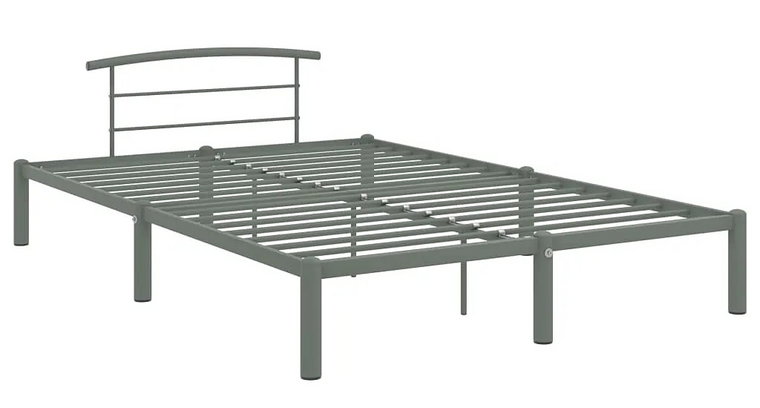 Szare loftowe łóżko z metalu 120 x 200 cm - Veko