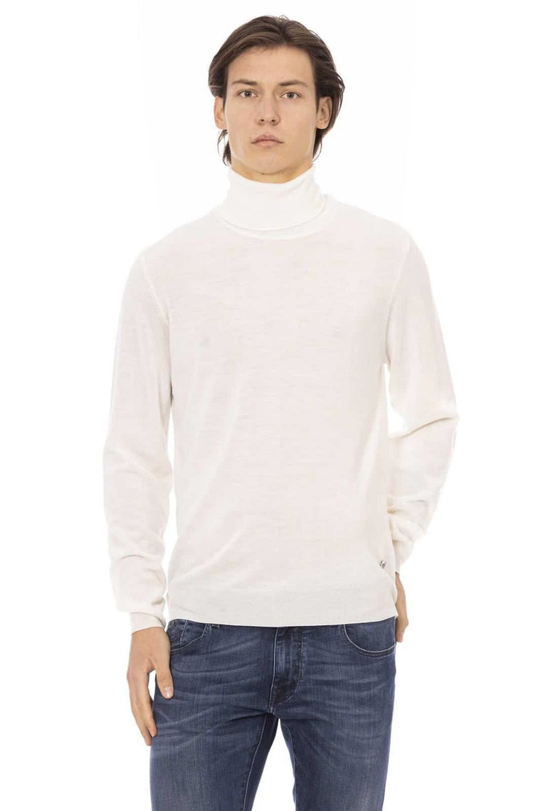 Swetry marki Baldinini Trend model DV2510_TORINO kolor Biały. Odzież męska. Sezon: Jesień/Zima