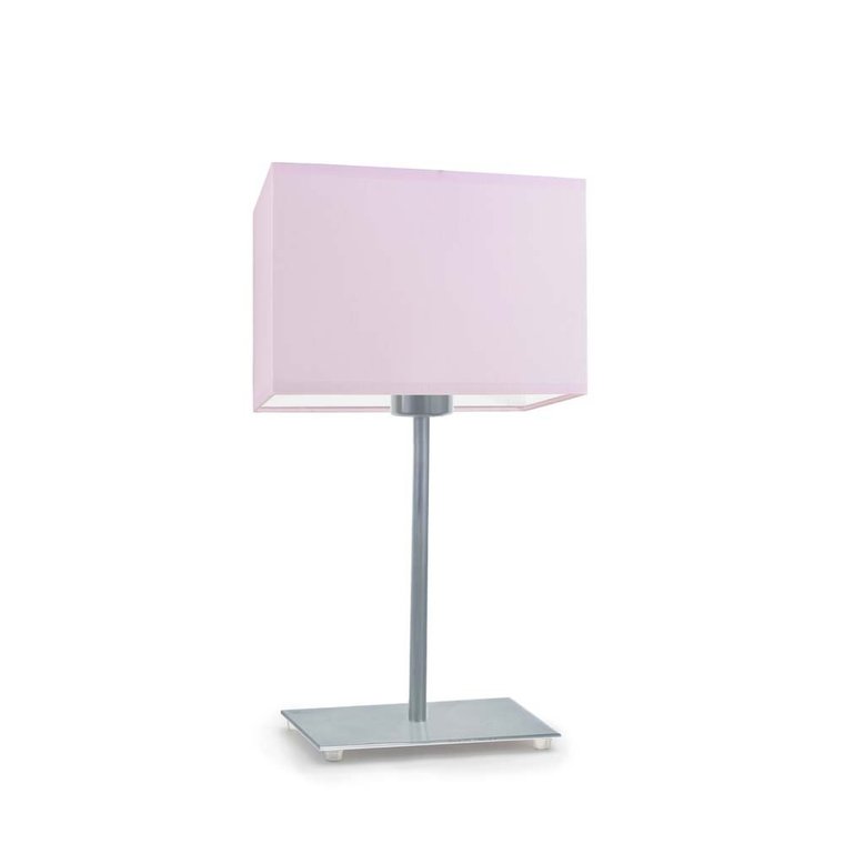 Lampka nocna LYSNE Amalfi, 60 W, E27, jasnoróżowa/srebrna, 40x20 cm