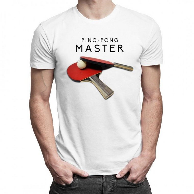 Ping-pong master - męska koszulka z nadrukiem