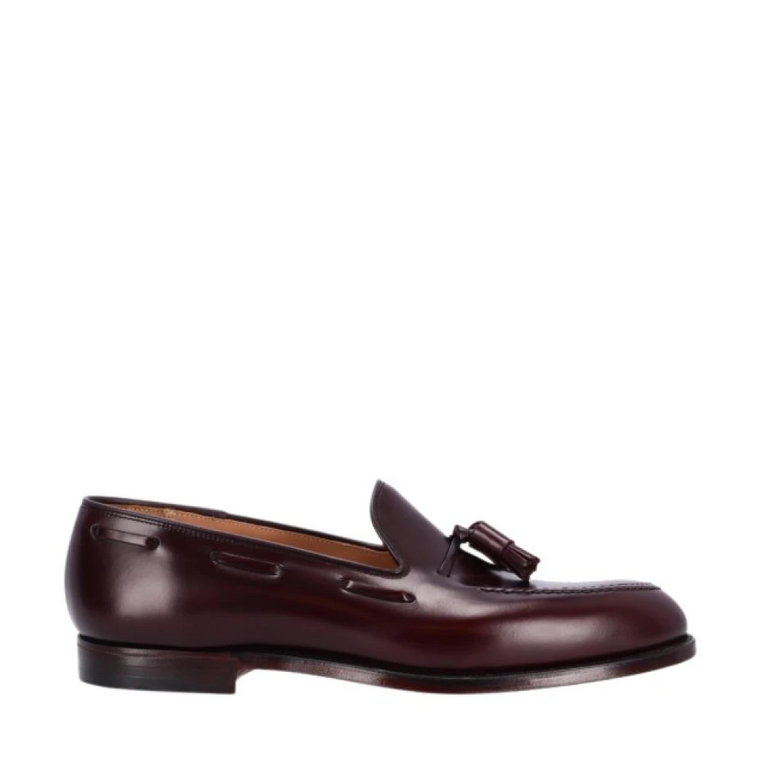 Burgundzkie Loafersy z Czerwonej Kawalerii Crockett & Jones