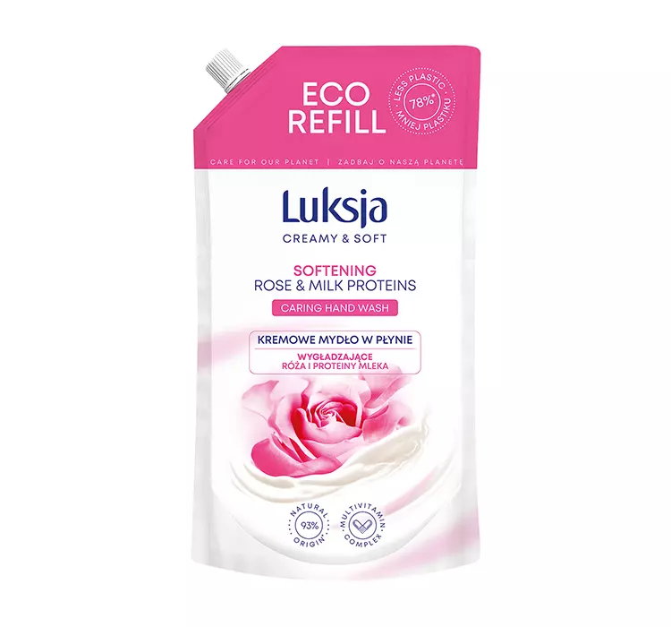 LUKSJA CREAMY & SOFT MYDŁO W PŁYNIE RÓŻA I PROTEINY MLEKA ZAPAS 900ML