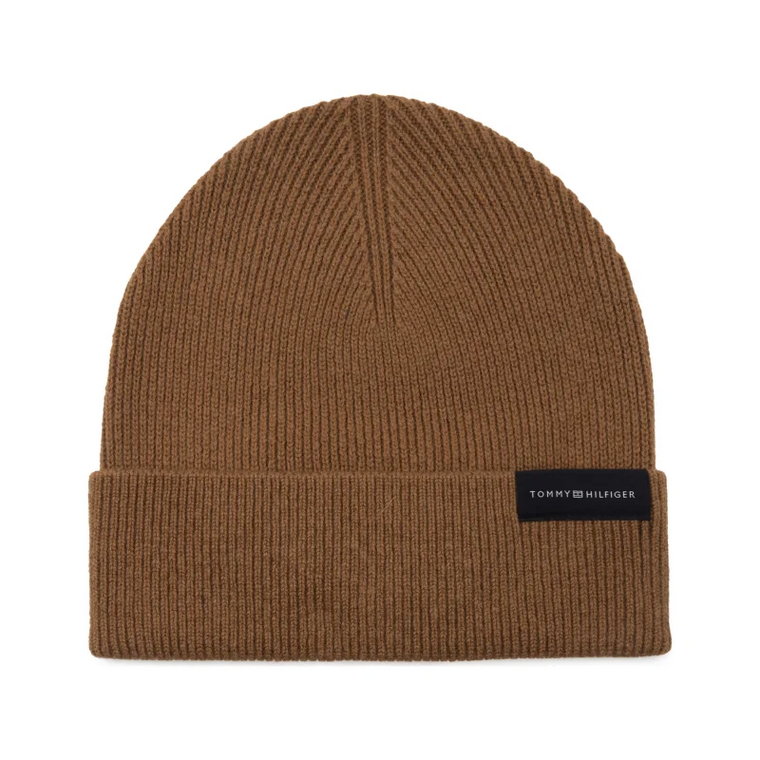 Tommy Hilfiger Czapka UPTOWN WOOL BEANIE | z dodatkiem wełny