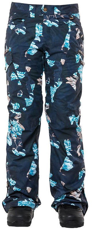 ROJO SNOW CULTURE FLORAL CAMO BLUE NIGHTS ciepłe rajstopy - L