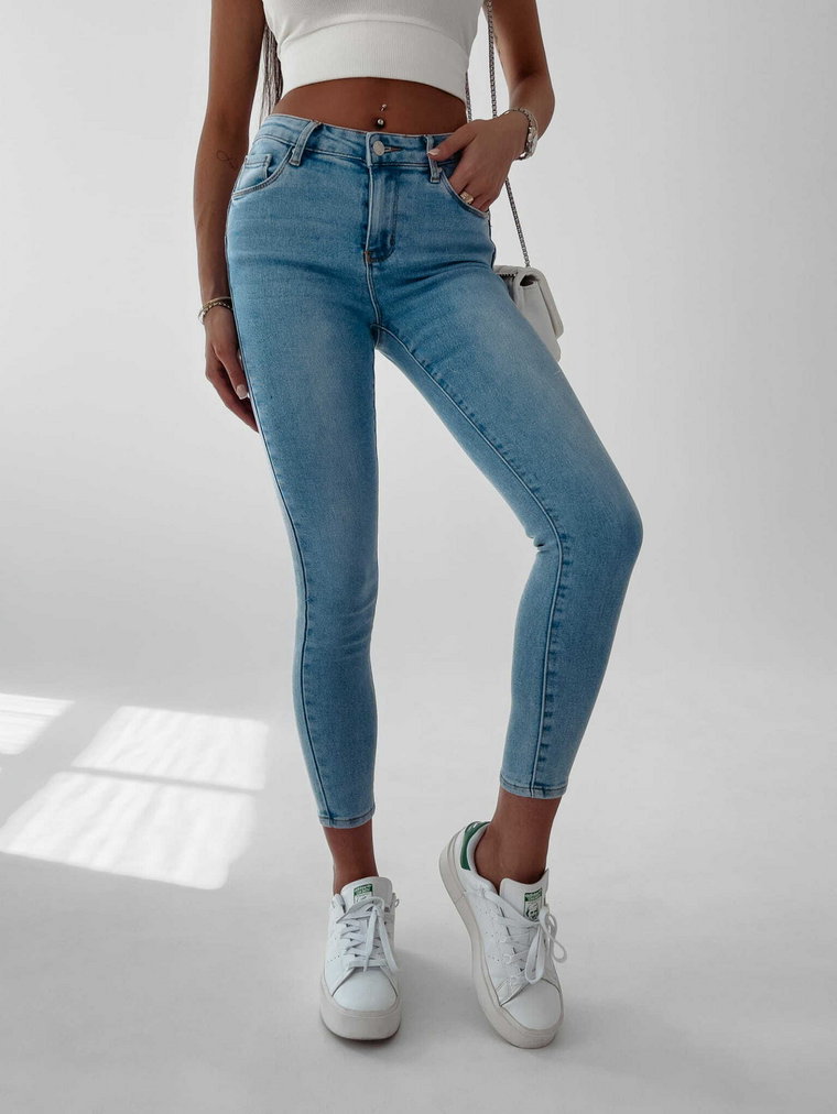 Spodnie damskie jeansowe OLAVOGA TANEZ 9906 niebieskie