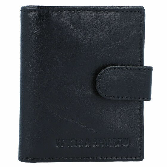 Spikes & Sparrow Skórzany portfel RFID 8 cm black