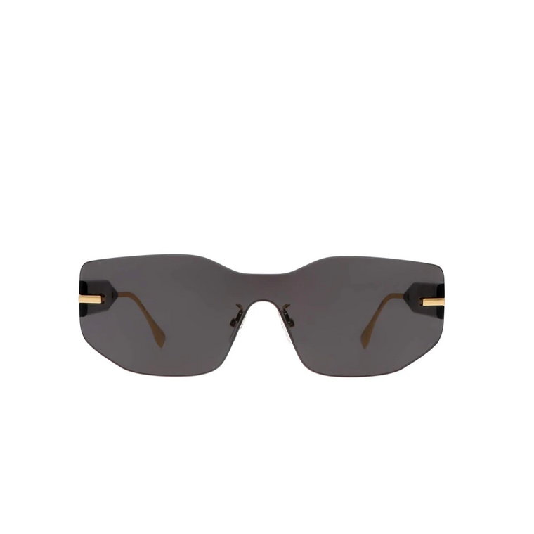 Kwadratowe Okulary Przeciwsłoneczne bez Ramki z Złotymi Szczegółami Fendi
