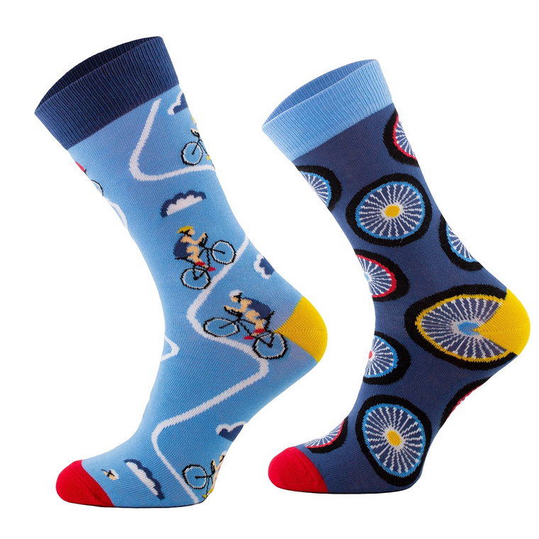 Skarpety Sporty Socks - BIKE BLUE rower, rowerzysta, wyścig