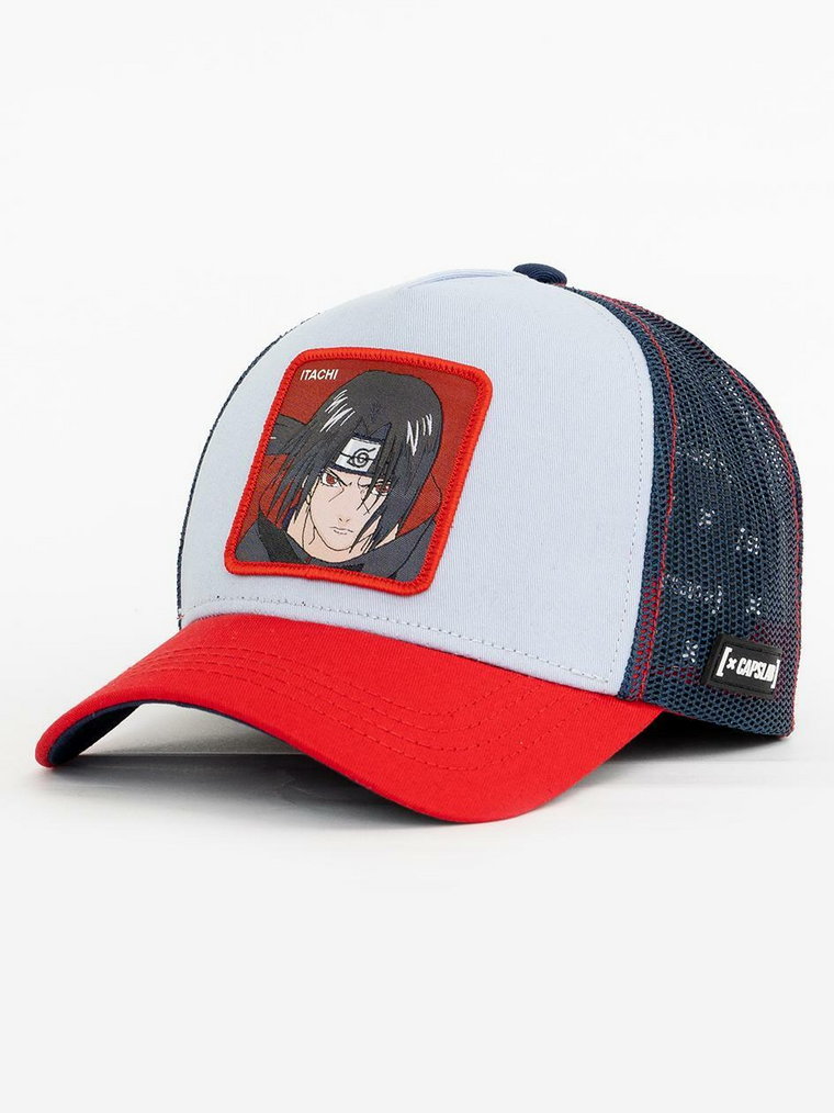 Czapka Z Daszkiem Trucker Jasna Niebieska / Czerwona Capslab Itachi Naruto Angry