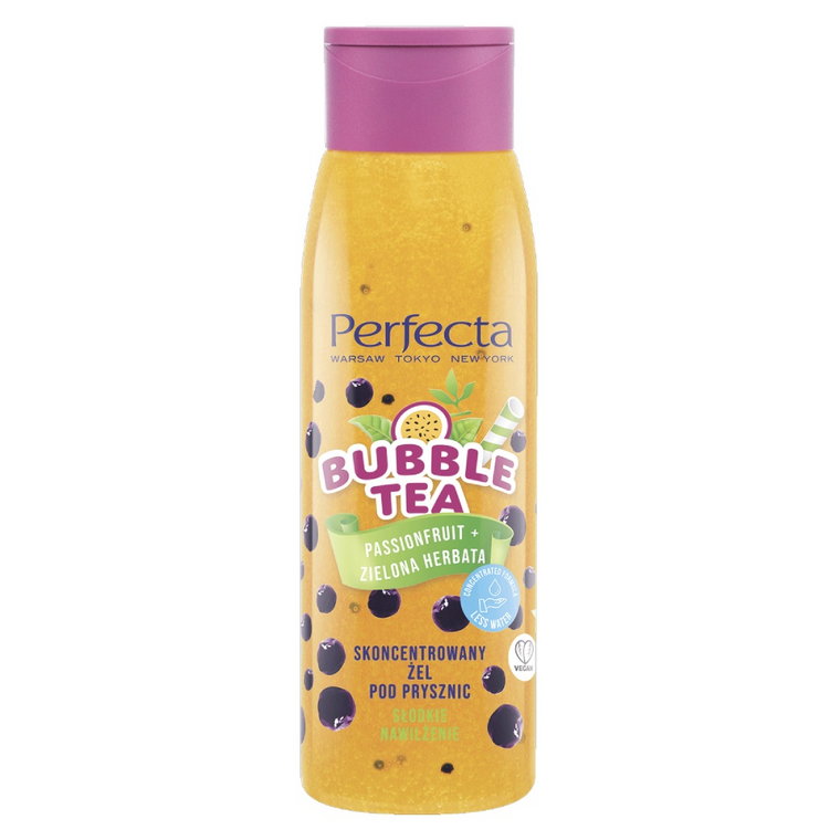 Perfecta Bubble Tea Skoncentrowany Żel pod prysznic Passionfruit + Zielona Herbata 400 ml