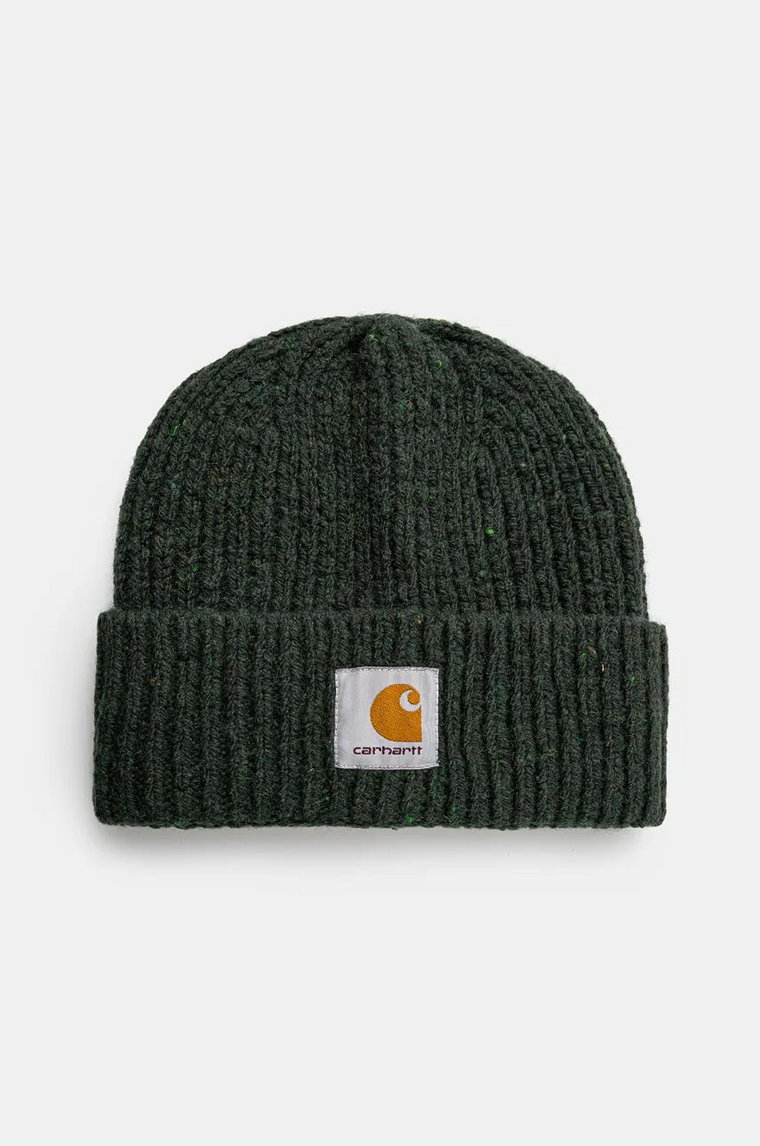 Carhartt WIP czapka wełniana Anglistic Beanie kolor zielony wełniana I013193.2IXXX