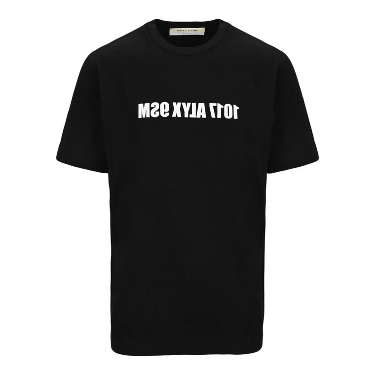 Czarna Koszulka z Lustrzanym Logo Aw21 1017 Alyx 9SM