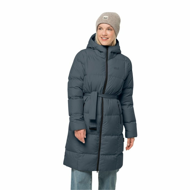 Płaszcz puchowy damski Jack Wolfskin FROZEN LAKE COAT W slate blue - L