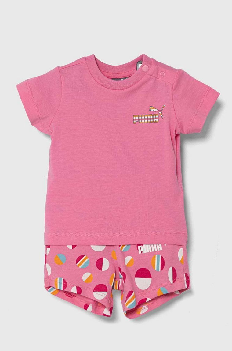 Puma komplet dziecięcy ESS+ SUMMER CAMP Infants Set JS kolor różowy